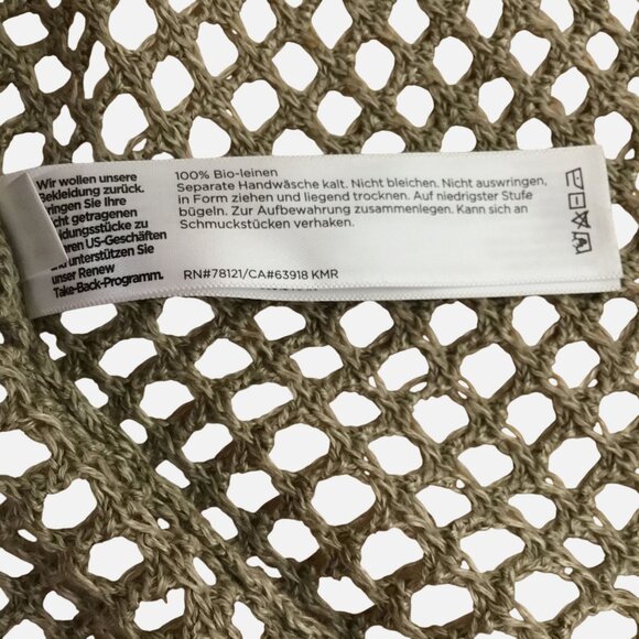 EILEEN FISHER Organic Linen Duster Cardigan Natural Sleeveless Relaxed Fit NWT - Picture 6 of 10